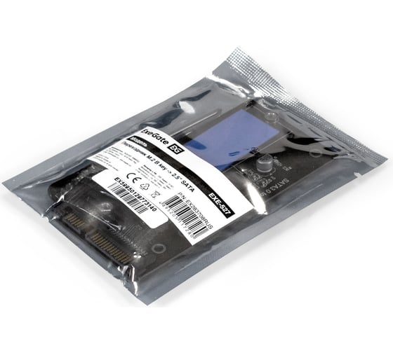 Переходник для подключения SSD с разъемом M.2 NGFF к разъему SATA 6G ExeGate EXE-522 M.2 B key - SATA3.0, 297542