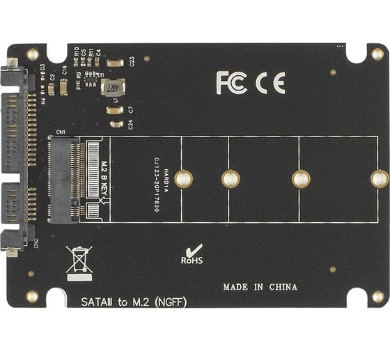Переходник ExeGate EXE-527 M.2 B key - 2.5" SATA, для установки SSD M.2 в отсек 2.5" 283708