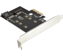Переходник для установки SSD M.2 B key и M key в слот PCI-E ExeGate EXE-509 M.2 B key - SATA + M.2 M Key - PCI-E x4, 283713