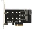 Переходник для установки SSD M.2 B key и M key в слот PCI-E ExeGate EXE-509 M.2 B key - SATA + M.2 M Key - PCI-E x4, 283713 5
