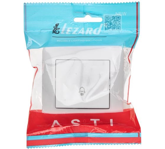 Кнопка звонка Lezard ASTI белый 7081-0202-103