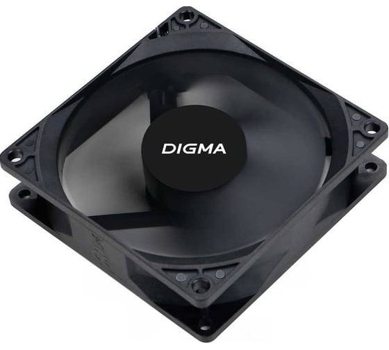 Вентилятор DIGMA DFAN-90 90x90x25 черный 3-pin 4-pin (Molex)23dB 82gr Ret 1867345 1