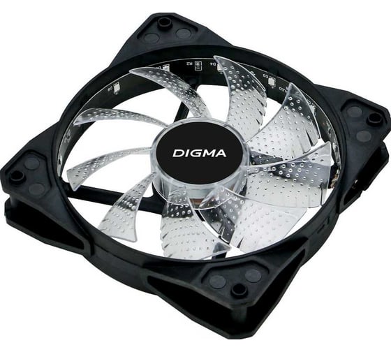 Вентилятор DIGMA DFAN-FRGB2 RGB 120x120x25 черный 3-pin 4-pin (Molex) 23dB 115gr Ret 1867395