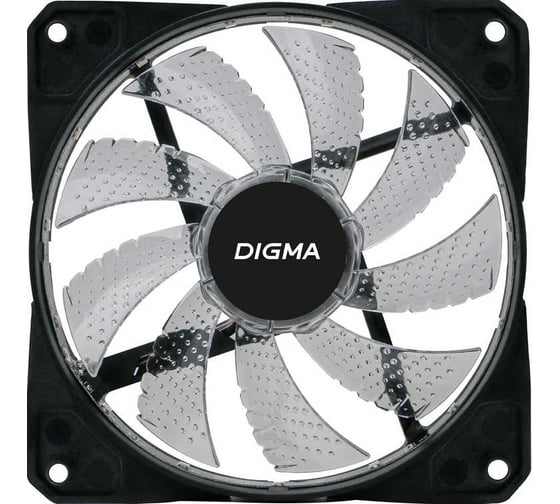 Вентилятор DIGMA DFAN-FRGB2 RGB 120x120x25 черный 3-pin 4-pin (Molex) 23dB 115gr Ret 1867395