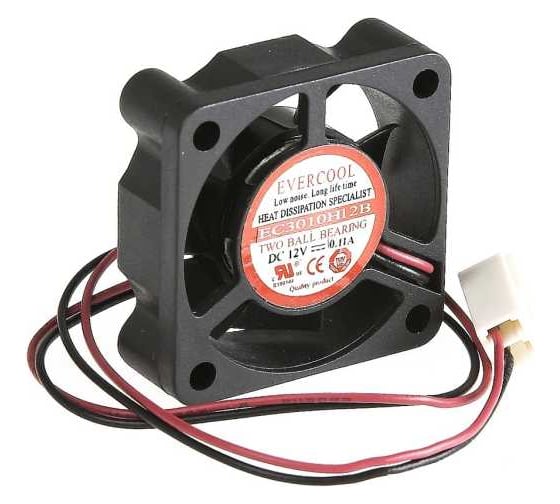 Вентилятор EVERCOOL 12В, 30x30x10 подшиник качения, 9000 об/мин EC3010H12B 2015408234