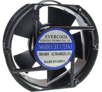 Вентилятор EVERCOOL осевой 380В, 172x150x50мм, подшиник качения, 2550 об/мин EC1725A3HBL 2016906224