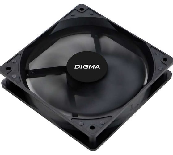 Вентилятор DIGMA DFAN-120-9 120x120x25 черный 3-pin 4-pin (Molex) 23dB 120gr Ret 1867348