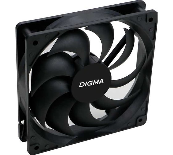 Вентилятор DIGMA DFAN-120-9 120x120x25 черный 3-pin 4-pin (Molex) 23dB 120gr Ret 1867348
