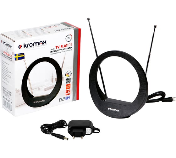 Антенна Kromax TV FLAT 02 black 78953