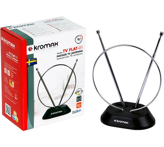 Антенна Kromax TV FLAT 01 black 78952