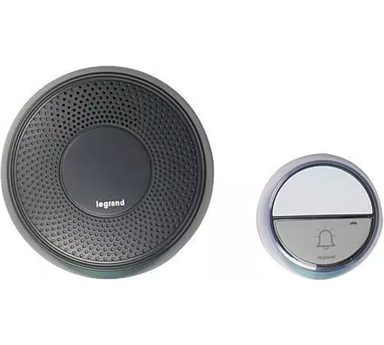 Комплект беспроводного звонка Legrand Комфорт 15 рингтонов, дальность 100 м, цвет антрацит 094253