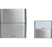 Комплект беспроводного звонка Legrand Премиум 30 рингтонов, дальность 200 м, цвет алюминий 094271