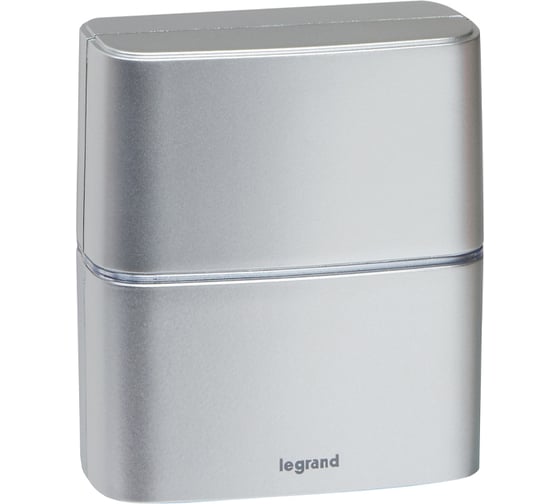 Комплект беспроводного звонка Legrand Премиум 30 рингтонов, дальность 200 м, цвет алюминий 094271