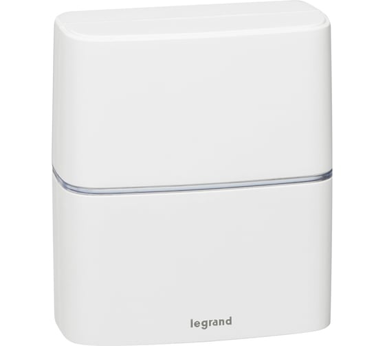 Комплект беспроводного звонка Legrand Премиум 30 рингтонов, дальность 200 м, цвет белый 094270
