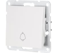Выключатель-кнопка 1-клавишный (схема 1Т) с символом звонок LK Studio, 16 A, 250 B (белый) LK60 860504-1