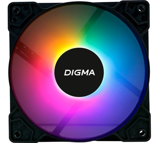 Вентилятор DIGMA DFAN-FRGB1 RGB 120х120x25 черный 3-pin 4-pin (Molex) Ret 1867349