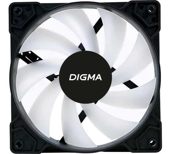 Вентилятор DIGMA DFAN-FRGB1 RGB 120х120x25 черный 3-pin 4-pin (Molex) Ret 1867349