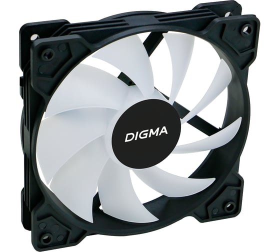 Вентилятор DIGMA DFAN-FRGB1 RGB 120х120x25 черный 3-pin 4-pin (Molex) Ret 1867349