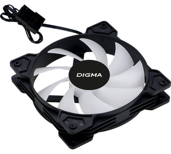 Вентилятор DIGMA DFAN-FRGB1 RGB 120х120x25 черный 3-pin 4-pin (Molex) Ret 1867349