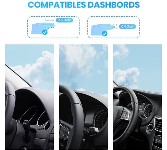 Подставка-держатель Ugreen LP189 () Phone Holder for Car Dashboard на приборную панель . Цвет: черный 60796