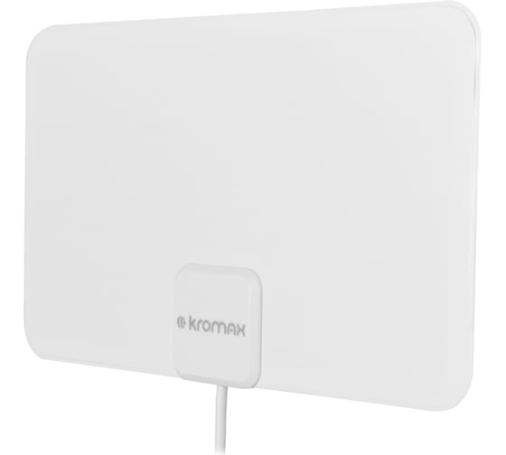 Комнатная активная TV антенна Kromax FLAT-12 white 78964 1
