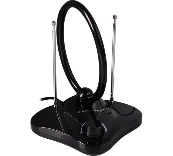 Комнатная активная TV антенна Kromax FLAT-11 black 78962