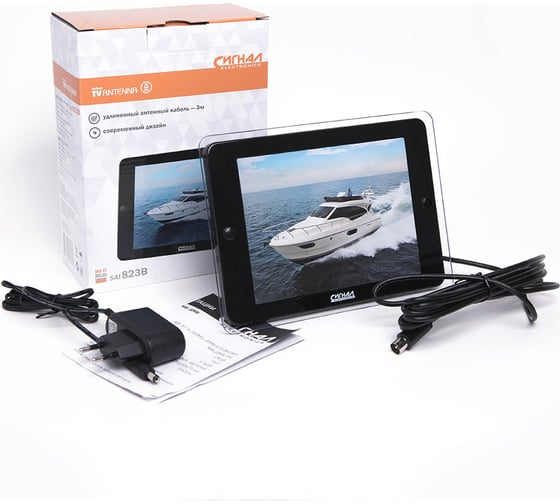 Комнатная антена СИГНАЛelectronics DVB-T2 и ДМВ+МВ активная Сигнал SAI-823B,13823 1