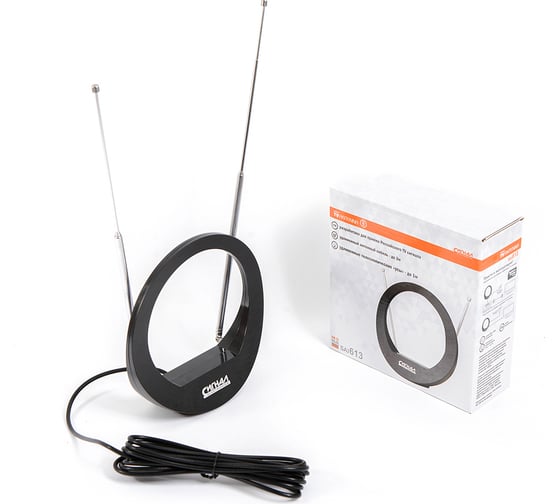 Комнатная антена СИГНАЛelectronics DVB-T2 и ДМВ+МВ активная Сигнал SAI 613 23384