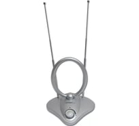 Антенна телевизионная FIRST 3106, комнатная, усилитель, вращение180, AC/DC Silver FA-3106 Silver