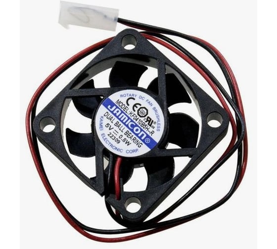 Вентилятор JAMICON KF0410B5H--R (KF0410B5H-032-243R) (6000RPM) 5V/0.13A (40x40x10) B(подшипник) CFM6.42/dBA26.4, провод С00039926 1