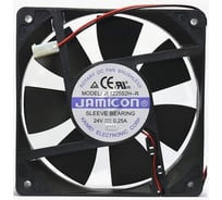 Вентилятор JAMICON JF1225S2H--R (2400RPM) 24V/0, 2A (120x120x25) S(втулка) CFM80, 11/dBA39, 5, провод С00040308
