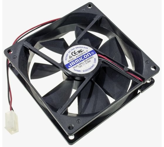 Вентилятор JAMICON JF0925B1H--R (JF0925B1H-001C066R) (2800RPM) 12V/0, 35A (92x92x25) B(подшипник) CFM52, 04/dBA35, 1 с разъемом 2 конт.MOLEX 5239-2(PHU-2) С00031934