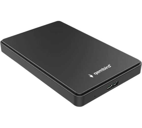 Внешний корпус Gembird USB 3.0 для 2.5 HDD/SSD, порт MicroB, SATA III, пластик, черный, коробка EE2-U3S-40