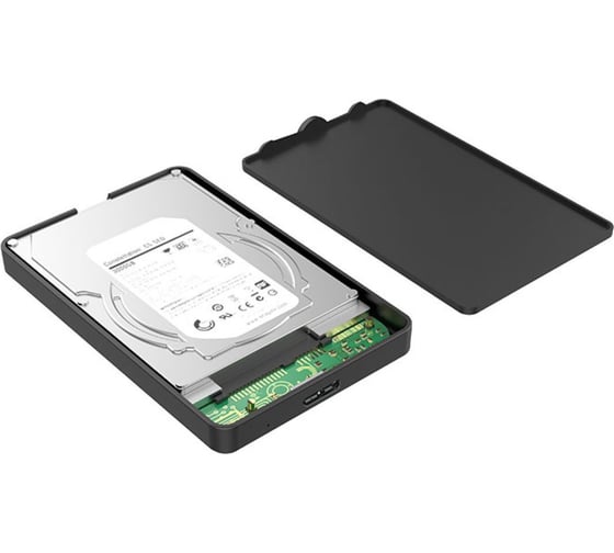 Внешний корпус Gembird USB 3.0 для 2.5 HDD/SSD, порт MicroB, SATA III, пластик, черный, коробка EE2-U3S-40