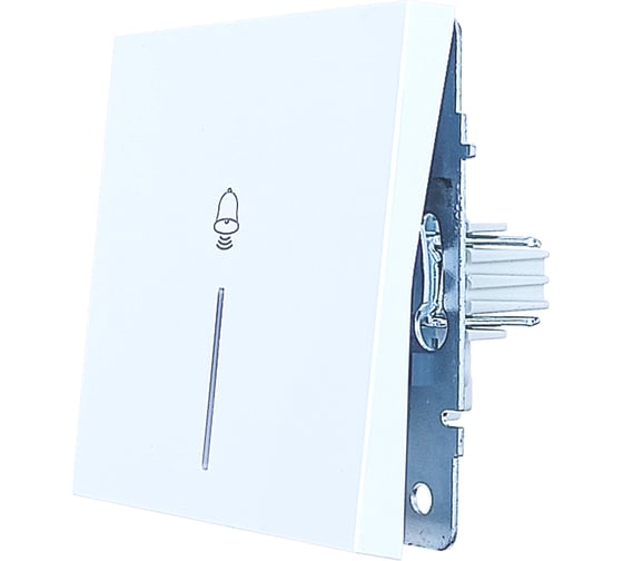 Кнопка звонка Lezard ZIMA с подсветкой белый безвинтовой зажим/клемма 704-0288-108QC