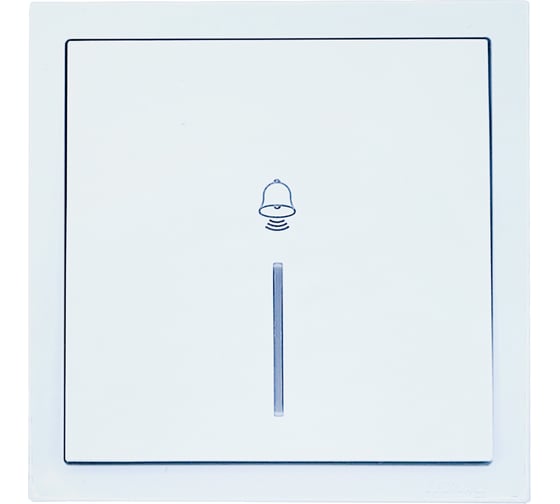 Кнопка звонка Lezard ZIMA с подсветкой белый безвинтовой зажим/клемма 704-0288-108QC