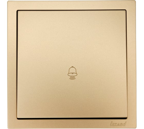 Кнопка звонка Lezard ZIMA золото безвинтовой зажим/клемма 704-3688-103QC