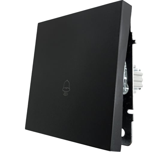 Кнопка звонка Lezard ZIMA черный бархат безвинтовой зажим/клемма 704-4288-103QC