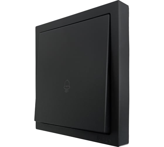 Кнопка звонка Lezard ZIMA черный бархат безвинтовой зажим/клемма 704-4288-103QC