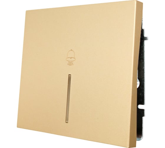 Кнопка звонка Lezard ZIMA с подсветкой золото безвинтовой зажим/клемма 704-3688-108QC