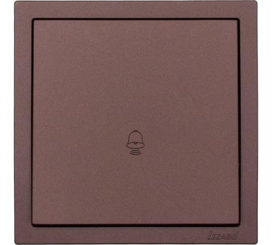 Кнопка звонка Lezard ZIMA шоколад безвинтовой зажим/клемма 704-7388-103QC