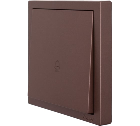 Кнопка звонка Lezard ZIMA шоколад безвинтовой зажим/клемма 704-7388-103QC