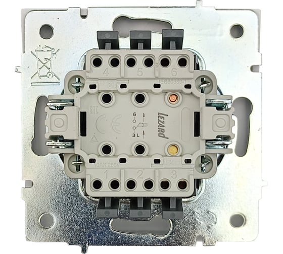 Кнопка звонка Lezard ZIMA белый безвинтовой зажим/клемма 704-0288-103QC
