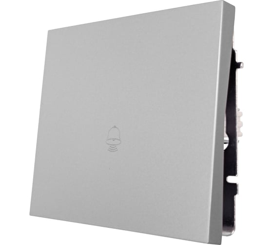 Кнопка звонка Lezard ZIMA серый матовый безвинтовой зажим/клемма 704-7488-103QC