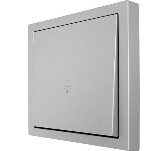 Кнопка звонка Lezard ZIMA серый матовый безвинтовой зажим/клемма 704-7488-103QC