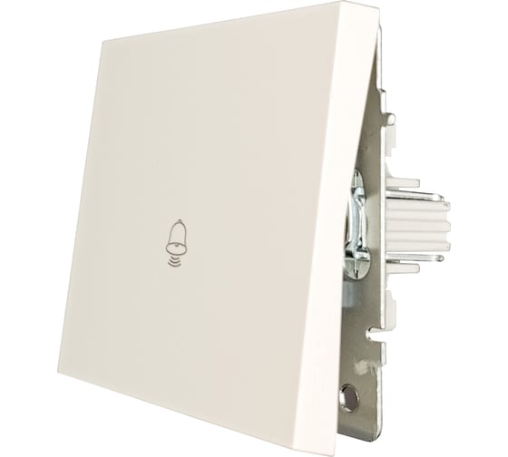 Кнопка звонка Lezard ZIMA слоновая кость безвинтовой зажим/клемма 704-9088-103QC