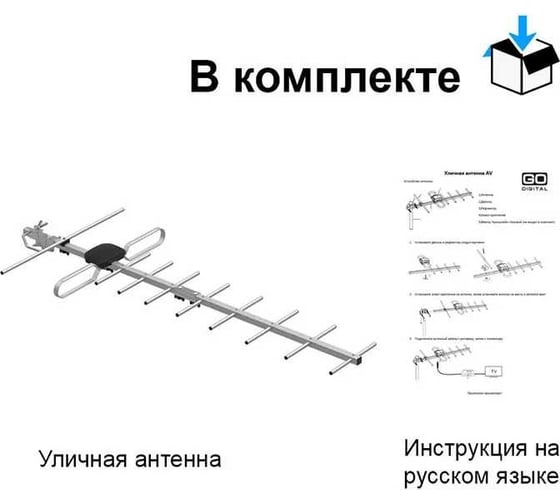 Уличная антенна GoDigital AV 5290, активная