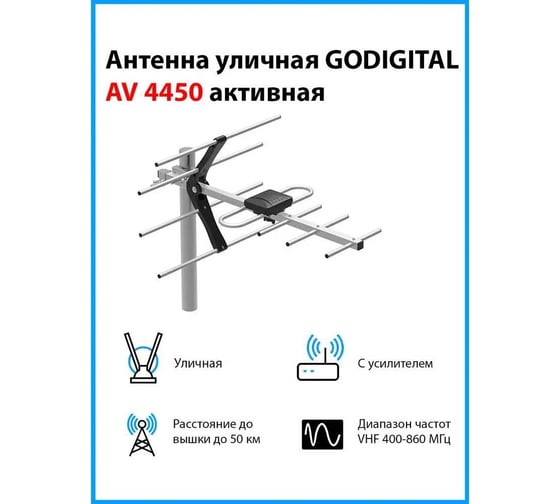 Наружная антенна Godigital активная AV 4450