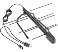 Антенна комнатная РЭМО BAS-5133-USB Меркурий 3.0 (активная, 5V, ДМВ, без б/п, 17 дБи, пакет) 17873