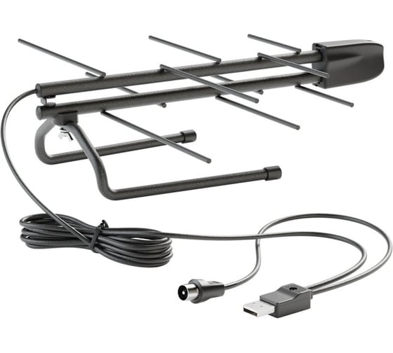 Антенна комнатная РЭМО BAS-5133-USB Меркурий 3.0 (активная, 5V, ДМВ, без б/п, 17 дБи, пакет) 17873